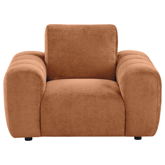 Burnett Chenille Upholstered Accent Chair Burnt Orange