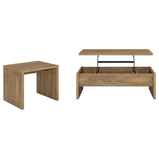 Canoga 2-piece Lift Top Cocktail Coffee Table Set Mango