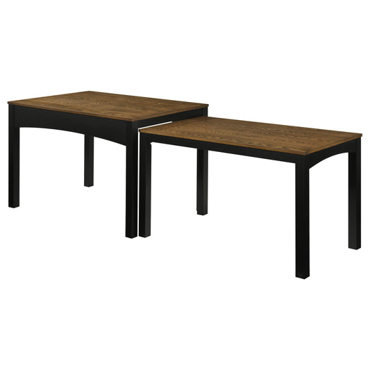 Sykes 47-inch 2-piece Nesting Dining Table Brown and Black