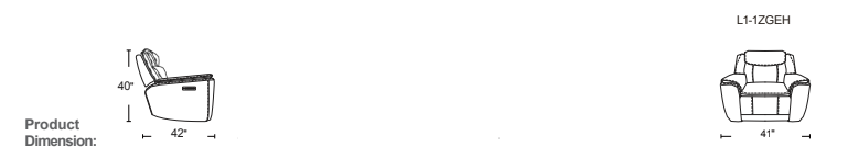 U70797 Zero Gravity Power Recliner