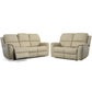 Henry Leather Power Reclining Sofa and Loveseat with Power Headrest and Lumbar