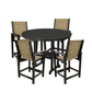 Farmhouse 48" Round Coastal Counter Dining Set