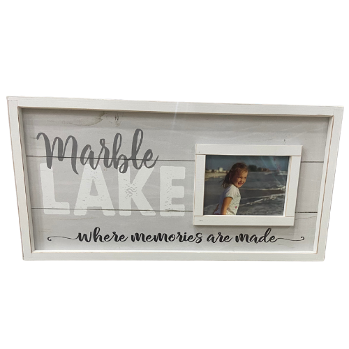 Marble Lake Sign with 5x7