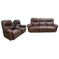 Leya Power Leather Reclining Sofa and Rocking Loveseat Set