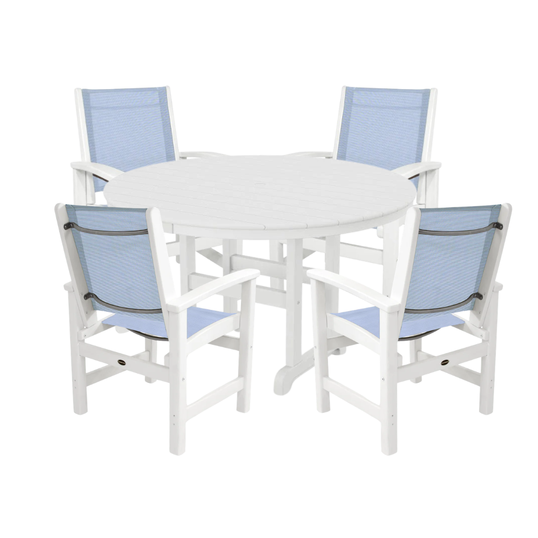 Farmhouse 48" Round Coastal Dining Set