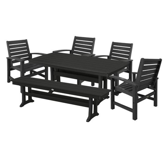 Nautical Farmhouse Trestle Signature Dining Set