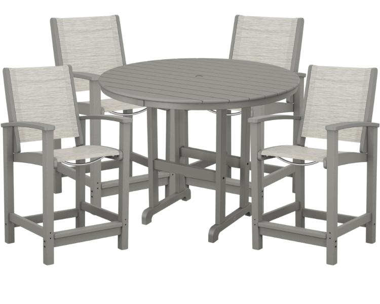 Farmhouse Coastal Counter Height Set