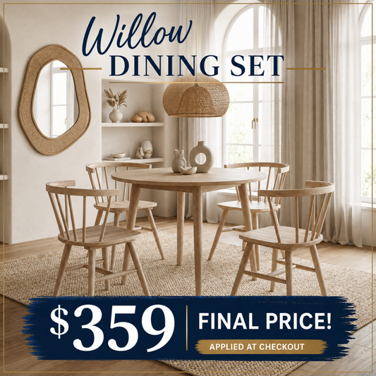 Willow 5pc 42" Round Dining Set