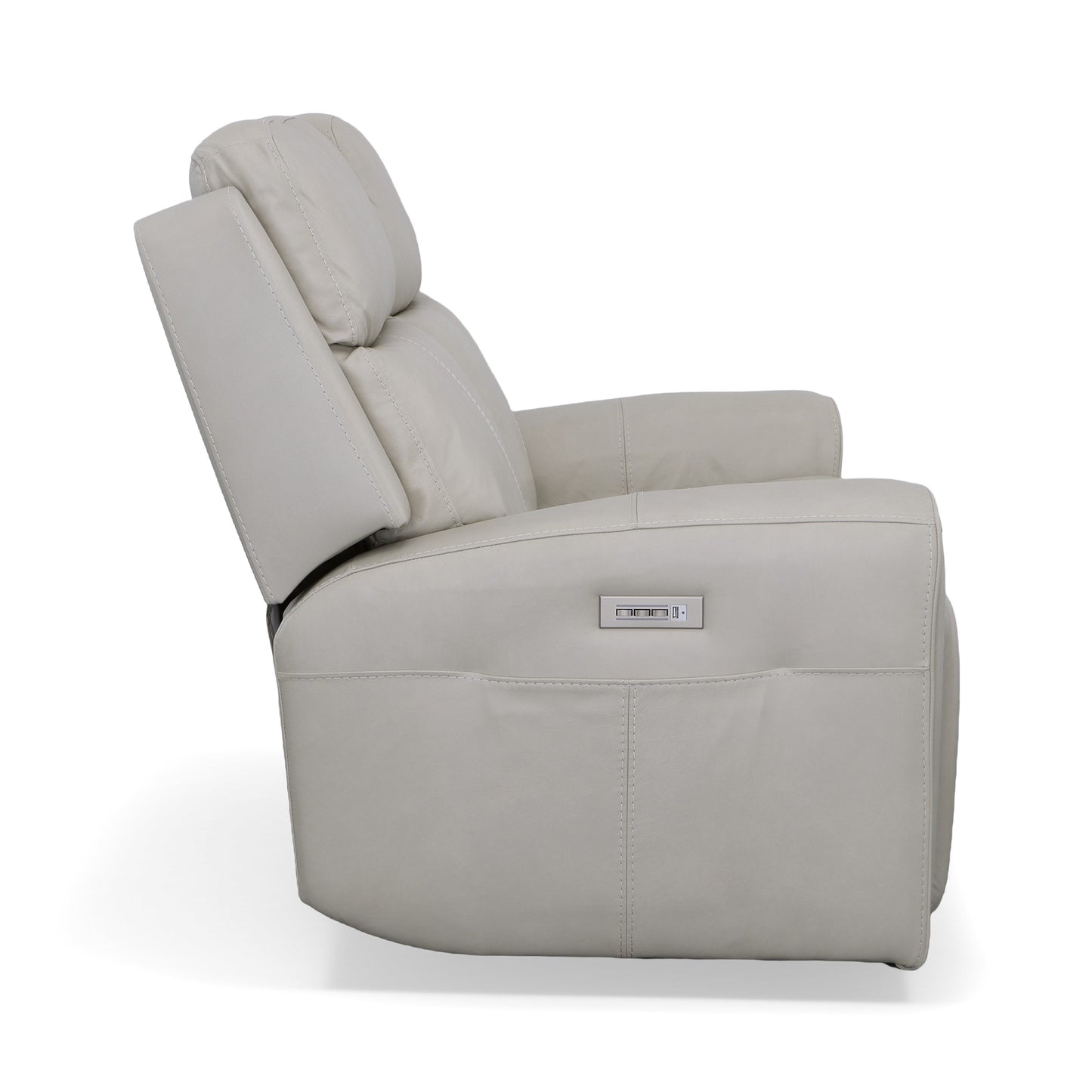 Flexsteel Barnett Power Reclining Loveseat with Power Headrests & Lumbar