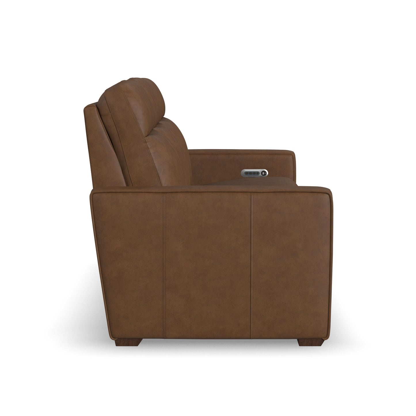 Flexsteel Dutch Power Reclining Sofa with Console, Power Headrest, & Lumbar