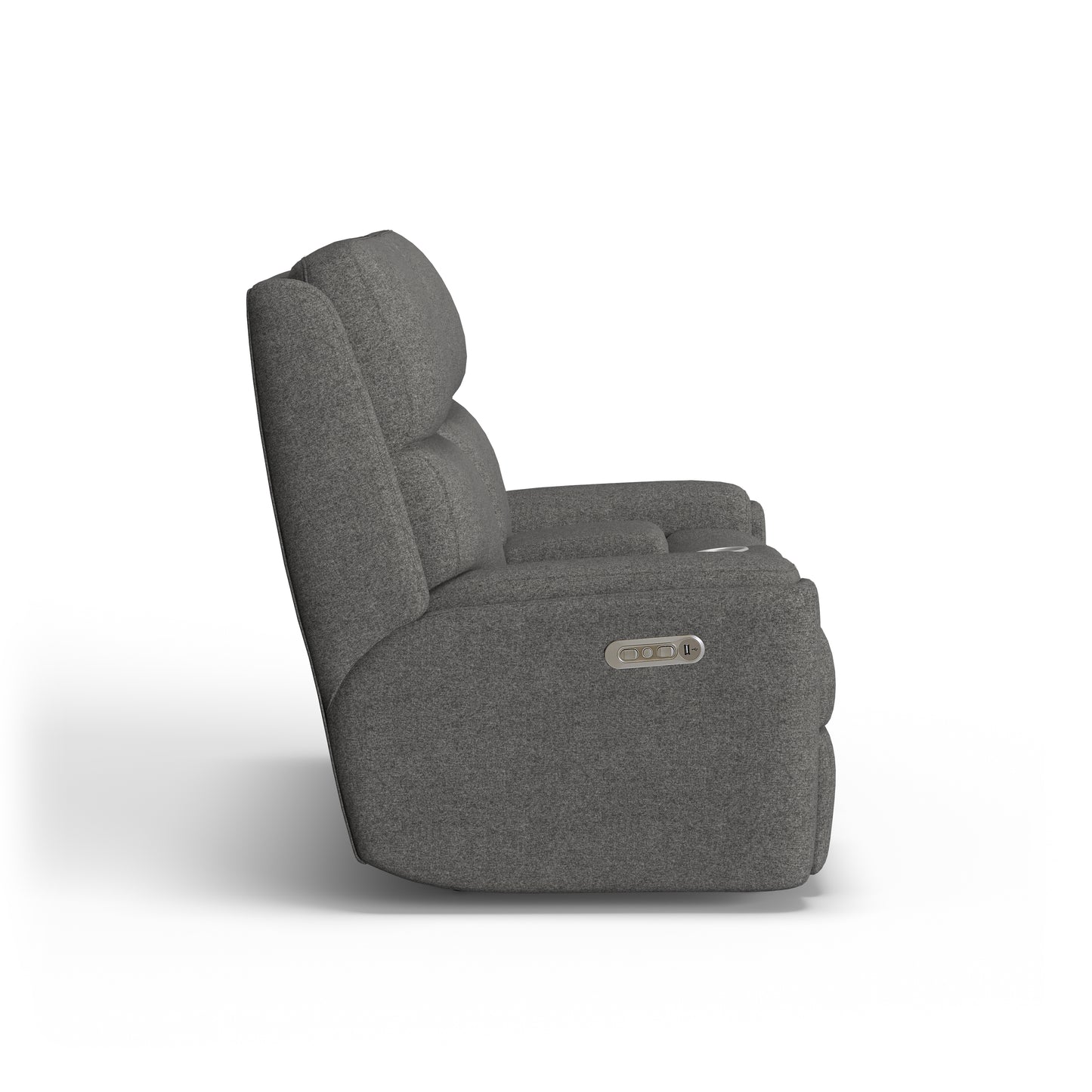 Flexsteel Rio Power Reclining Loveseat with Console & Power Headrests