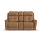 Flexsteel Ranger Power Reclining Loveseat with Console, Power Headrest, Lumbar, Heat & Massage