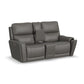 Flexsteel Carter Power Reclining Loveseat with Console & Power Headrests & Lumbar
