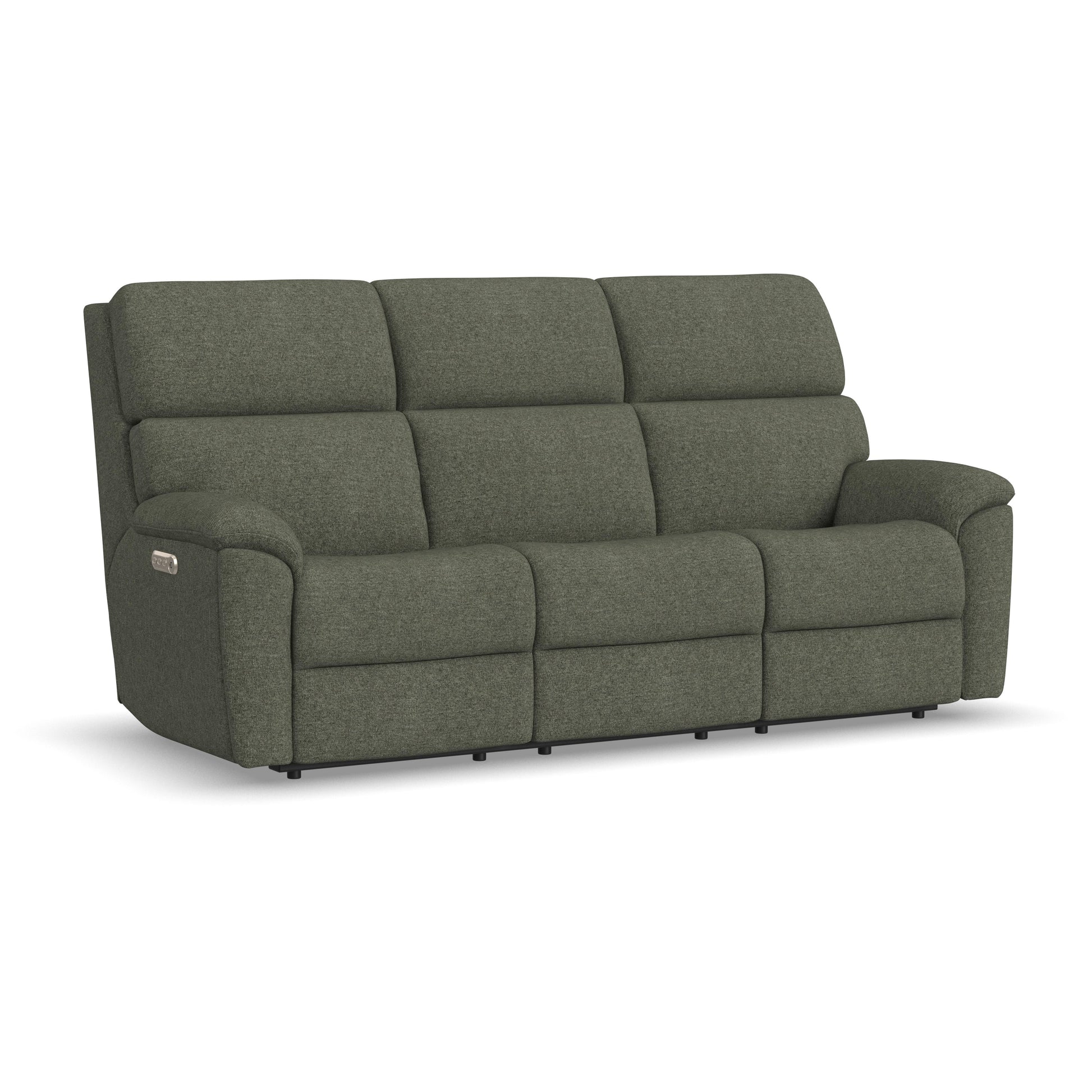 Flexsteel Porter Power Reclining Sofa with Console, Power Headrest, & Lumbar