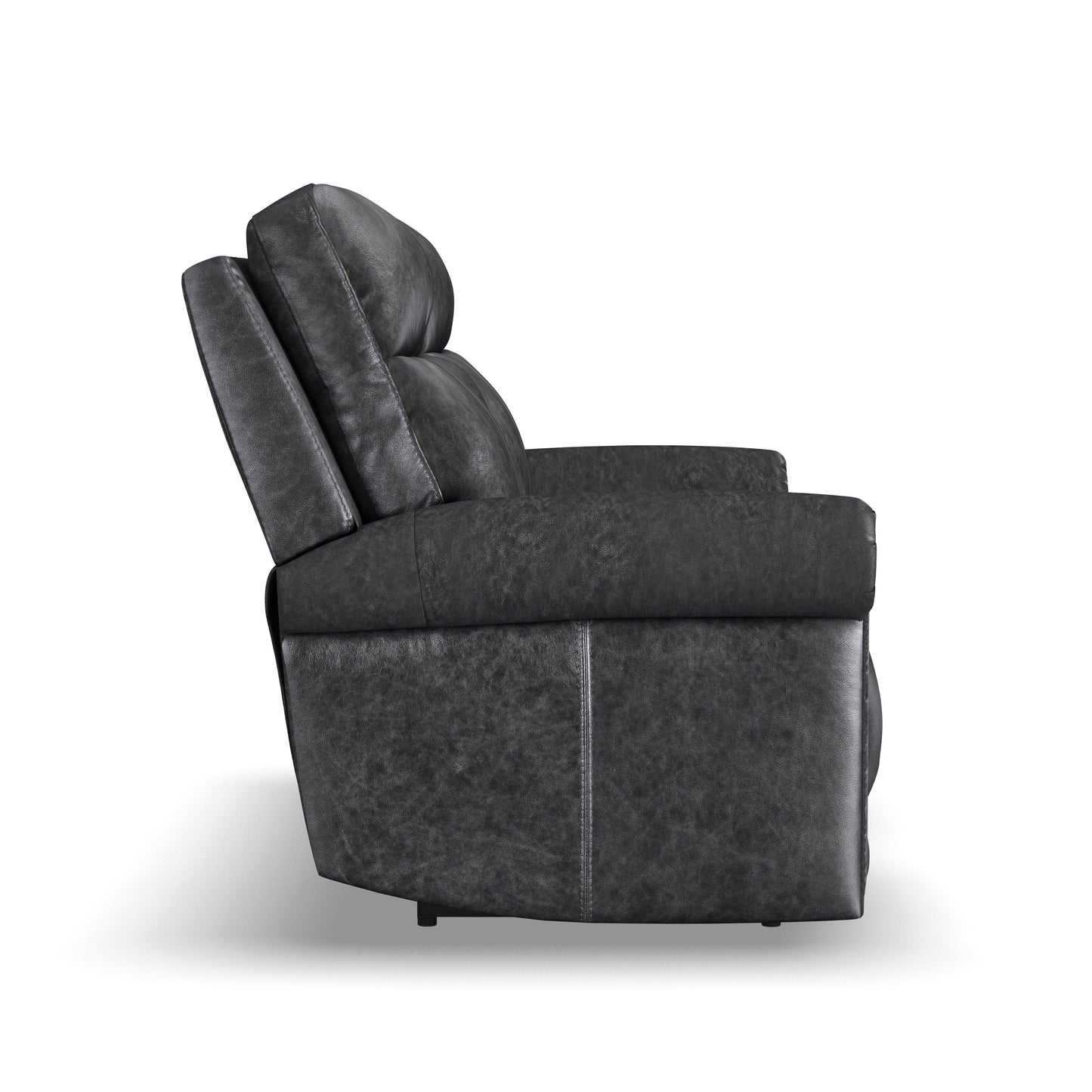 Flexsteel Alexander Power Reclining Loveseat with Console, Power Headrest & Lumbar