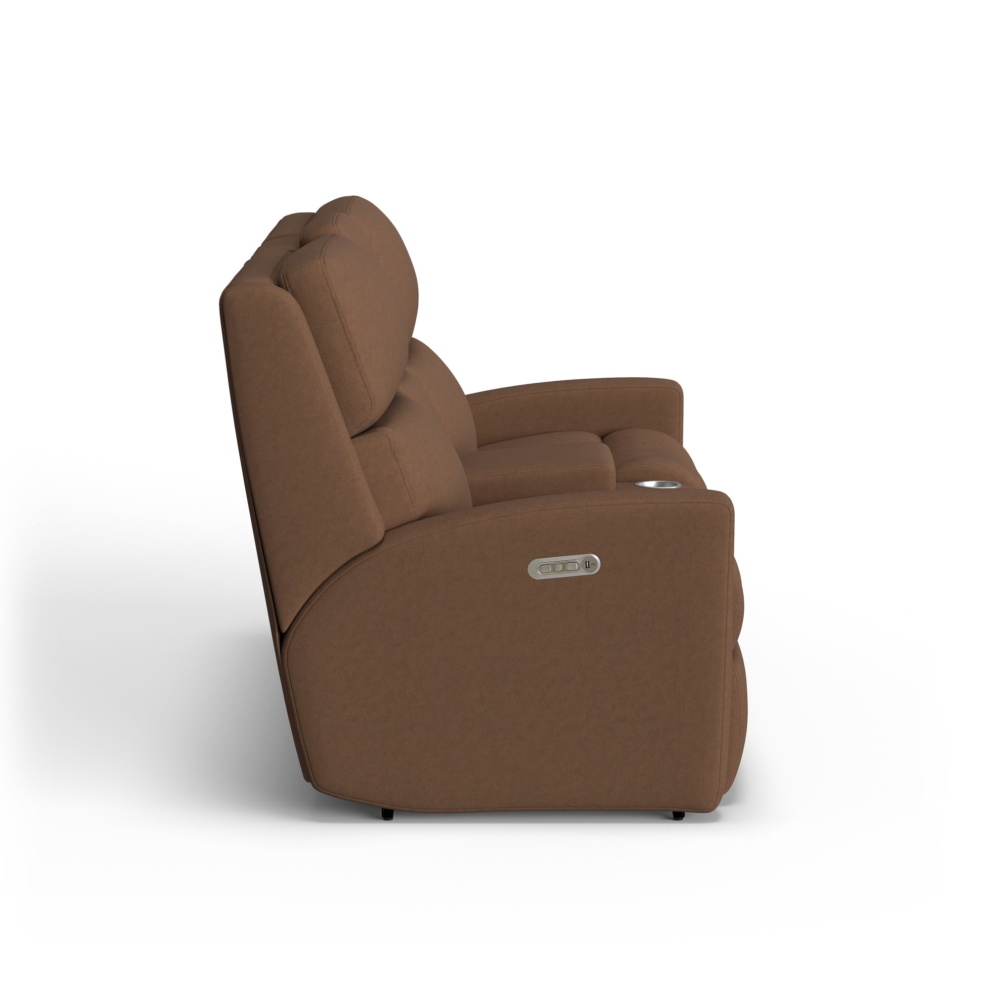 Flexsteel Catalina Power Reclining Loveseat with Console & Power Headrests