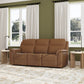 Flexsteel Sawyer Leather Power Reclining Sofa with Power Headrests & Lumbar
