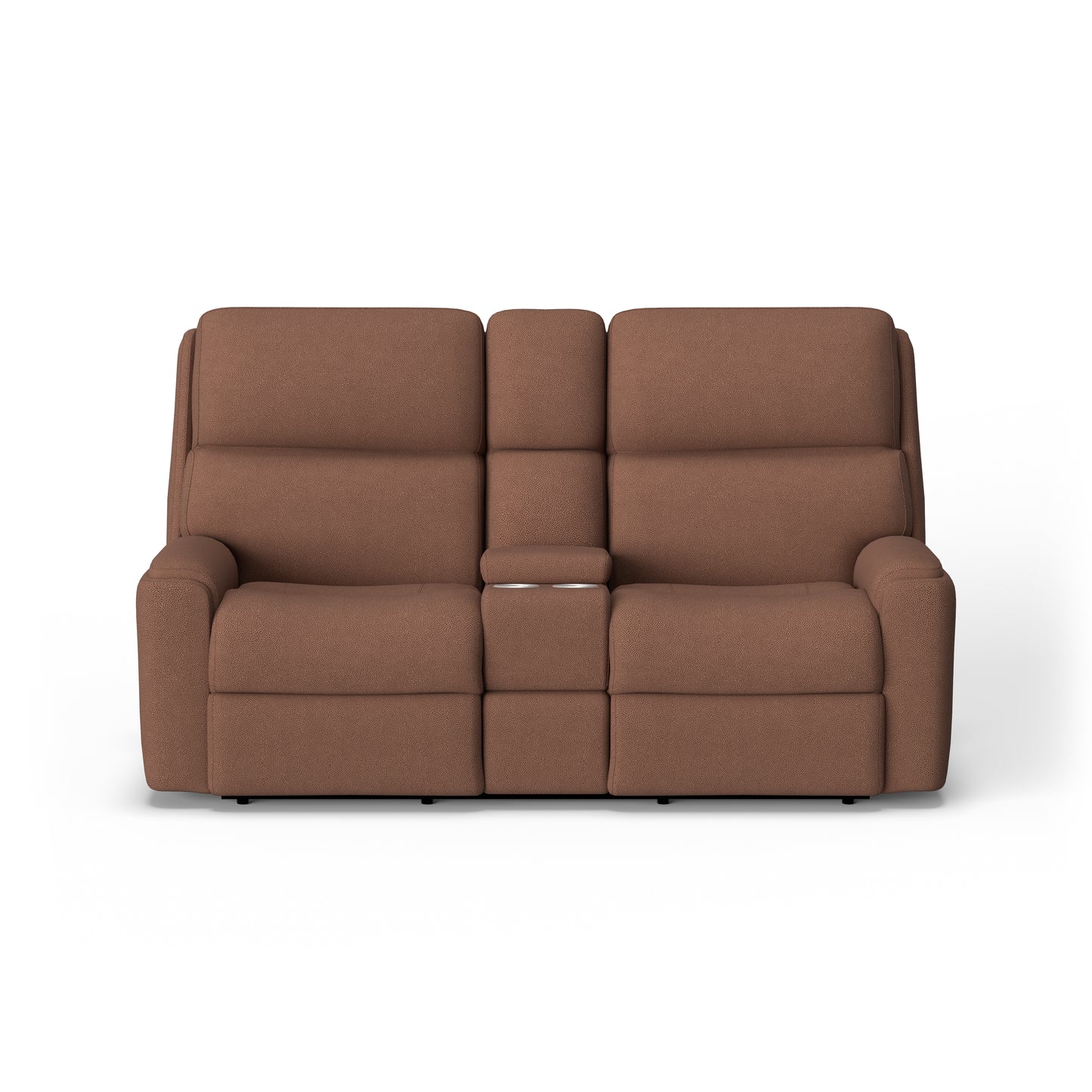 Flexsteel Rio Power Reclining Loveseat with Console & Power Headrests