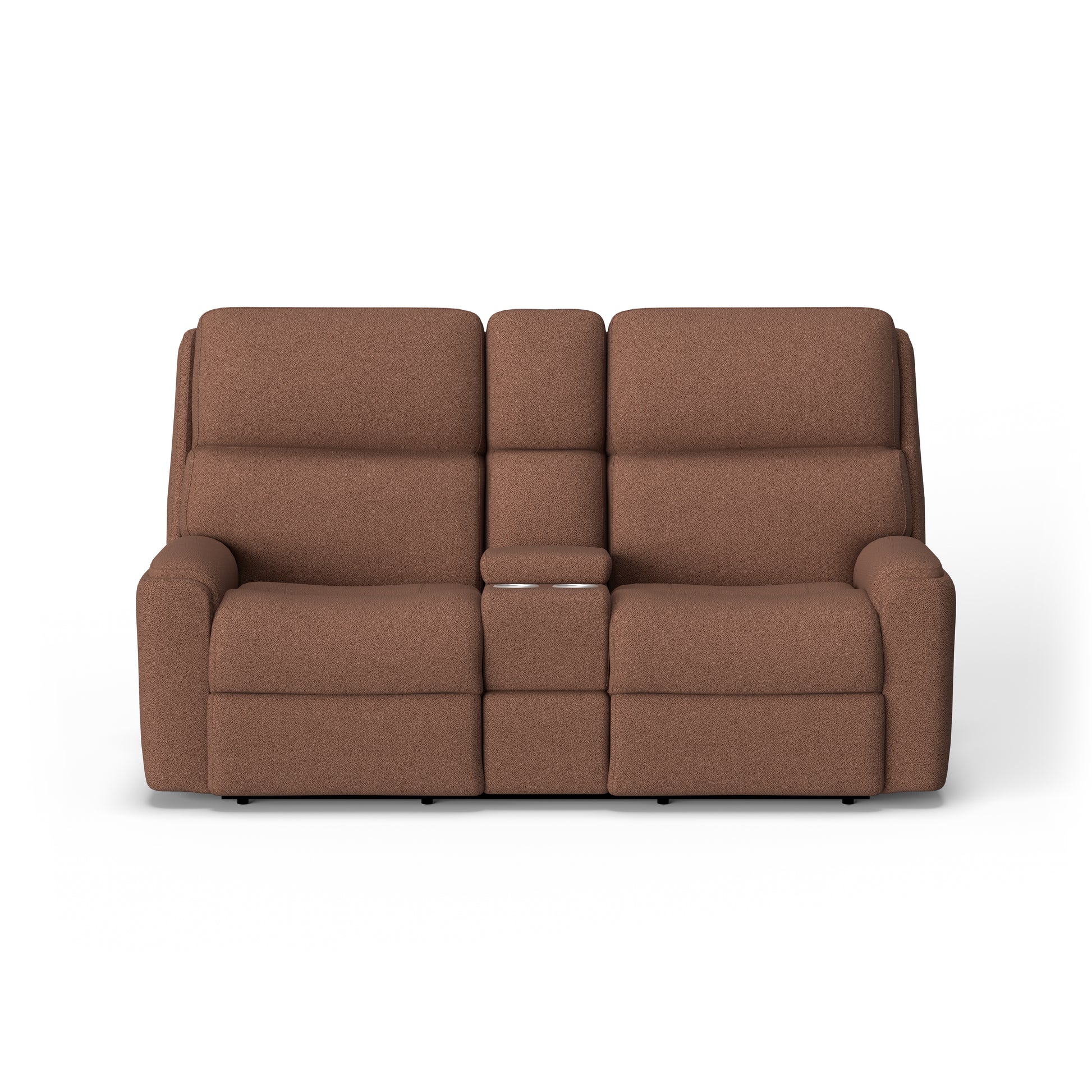 Flexsteel Rio Power Reclining Loveseat with Console & Power Headrests