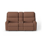 Flexsteel Rio Power Reclining Loveseat with Console & Power Headrests