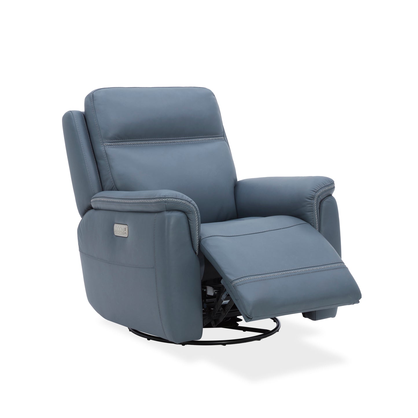 Flexsteel Sawyer Swivel Glider with Power Headrest, Lumbar, Heat & Massage