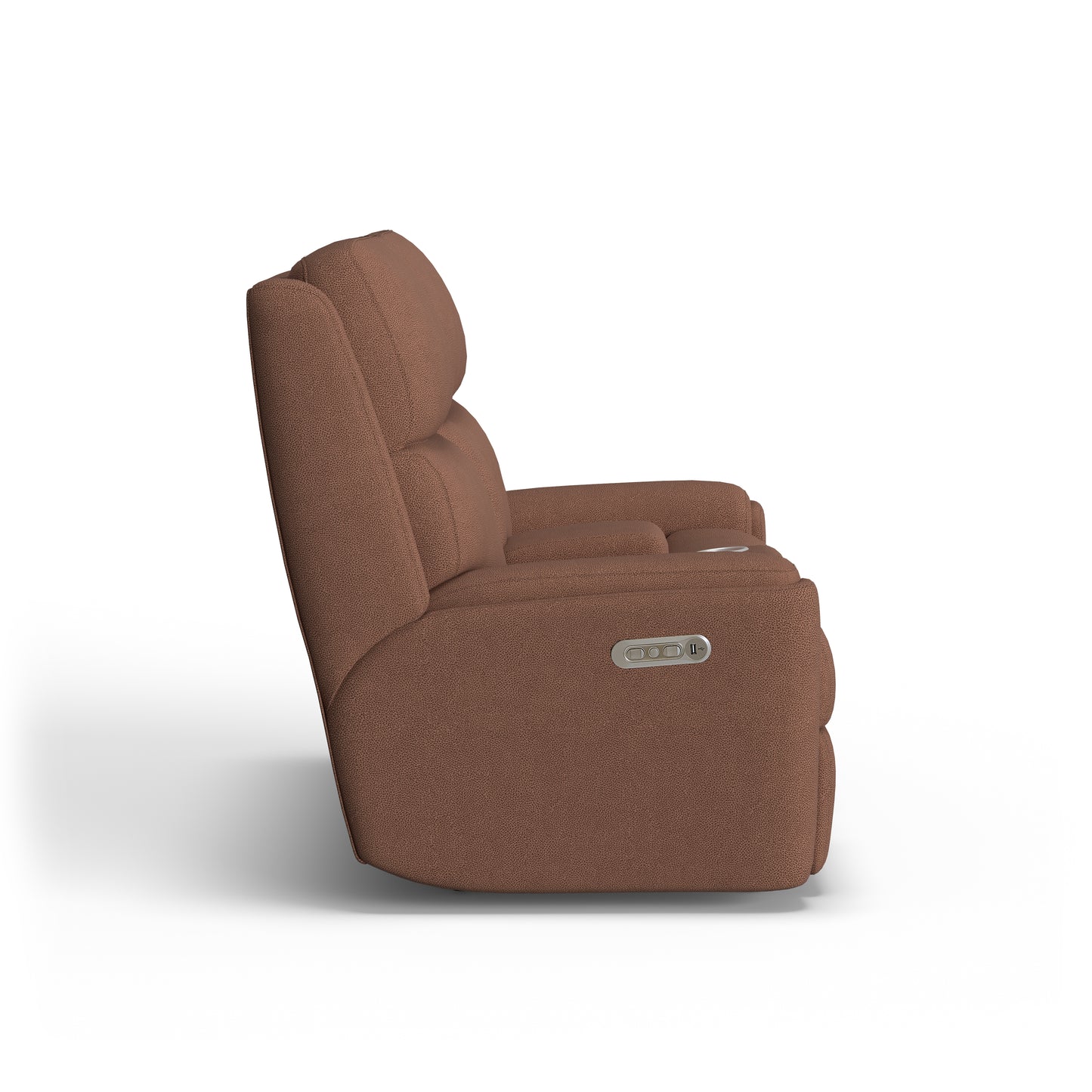 Flexsteel Rio Power Reclining Loveseat with Console & Power Headrests