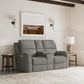Flexsteel Henry Power Reclining Loveseat with Console & Power Headrests & Lumbar