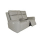 Flexsteel Vernon Power Reclining Loveseat with Console, Power Headrests, Lumbar, Heat & Massage