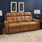 Flexsteel Felix Leather Power Reclining Sofa with Power Headrest, Lumbar, Heat & Massage