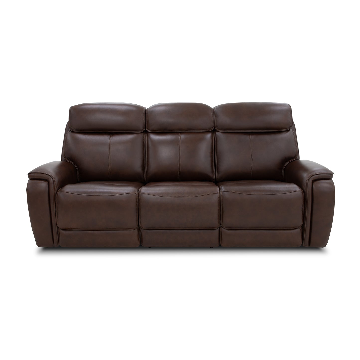 Flexsteel Walker Power Reclining Sofa w/ Console, Power Headrest & Lumbar
