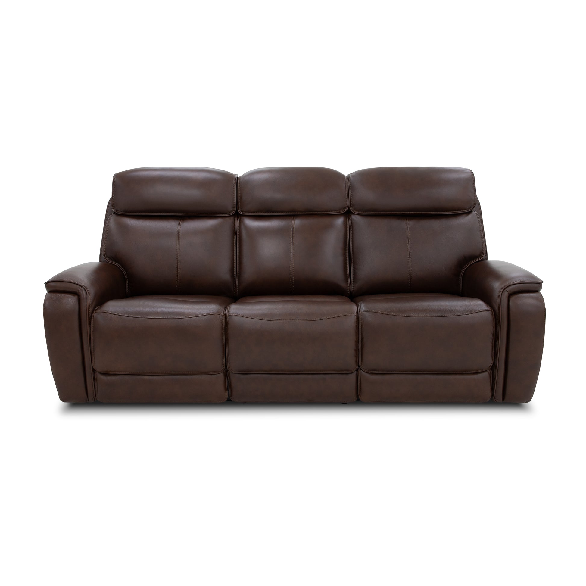 Flexsteel Walker Power Reclining Sofa w/ Console, Power Headrest & Lumbar