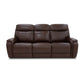 Flexsteel Walker Power Reclining Sofa w/ Console, Power Headrest & Lumbar
