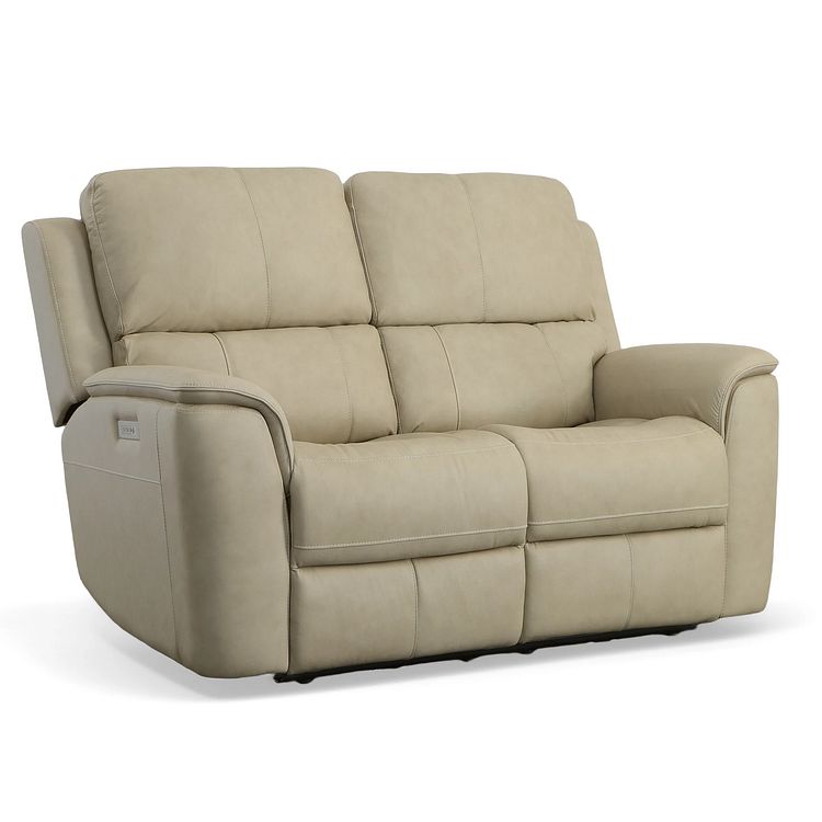 Henry Leather Power Reclining Sofa and Loveseat with Power Headrest and Lumbar