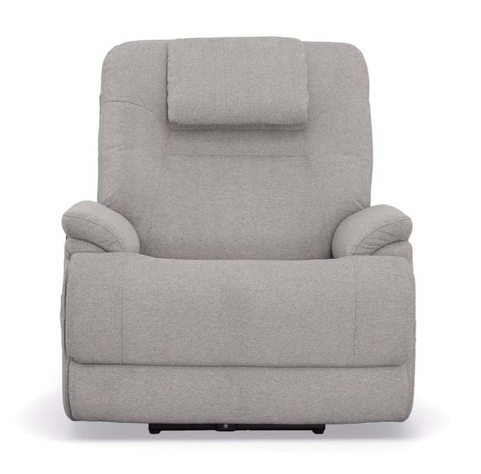 Gray recliner chair on a white background