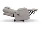 Gray recliner chair on a white background