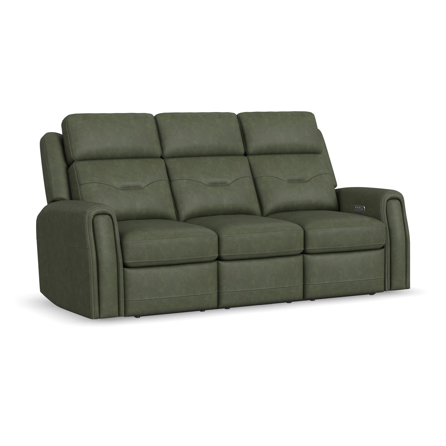 Flexsteel Felix Power Reclining Sofa with Power Headrest, Lumbar, Heat & Massage