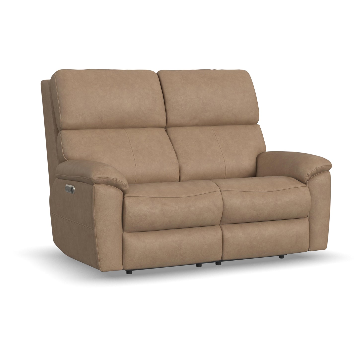 Flexsteel Porter Power Reclining Loveseat with Power Headrest & Lumbar