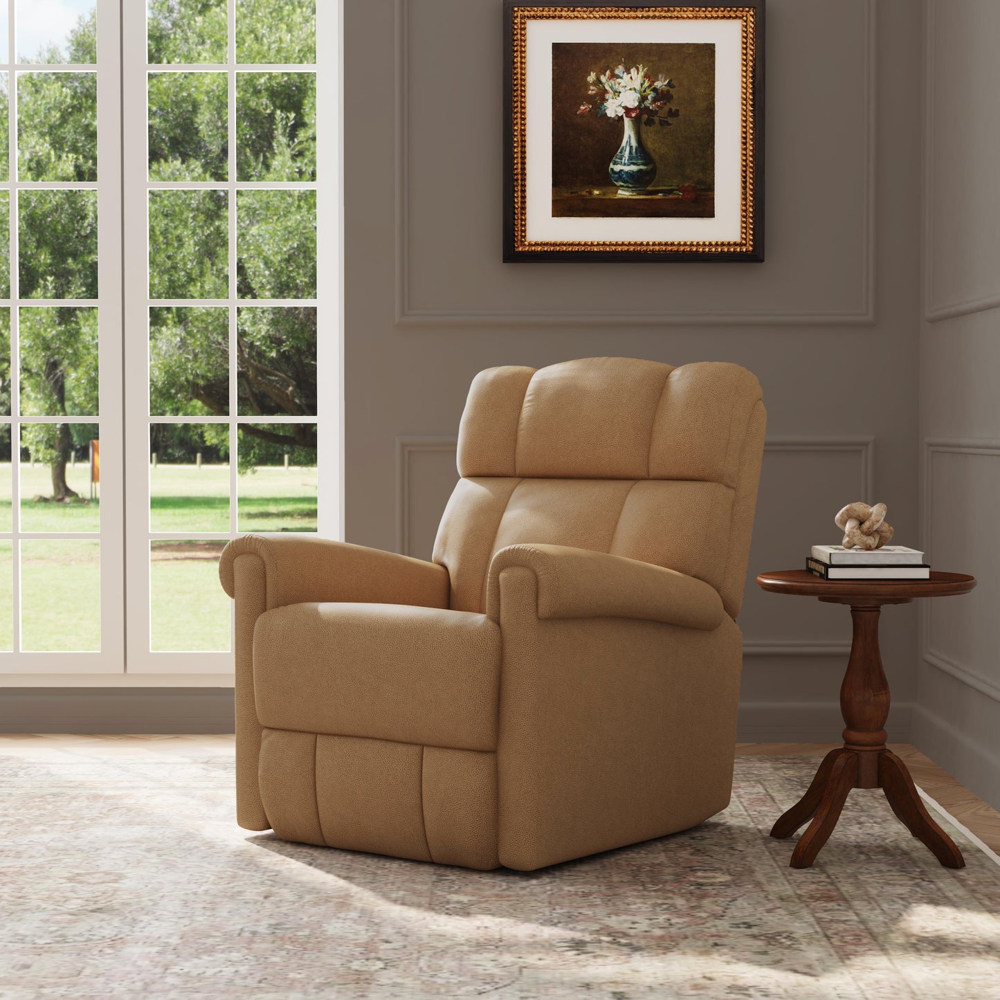Flexsteel Classic Power Gliding Recliner with Power Headrest & Lumbar