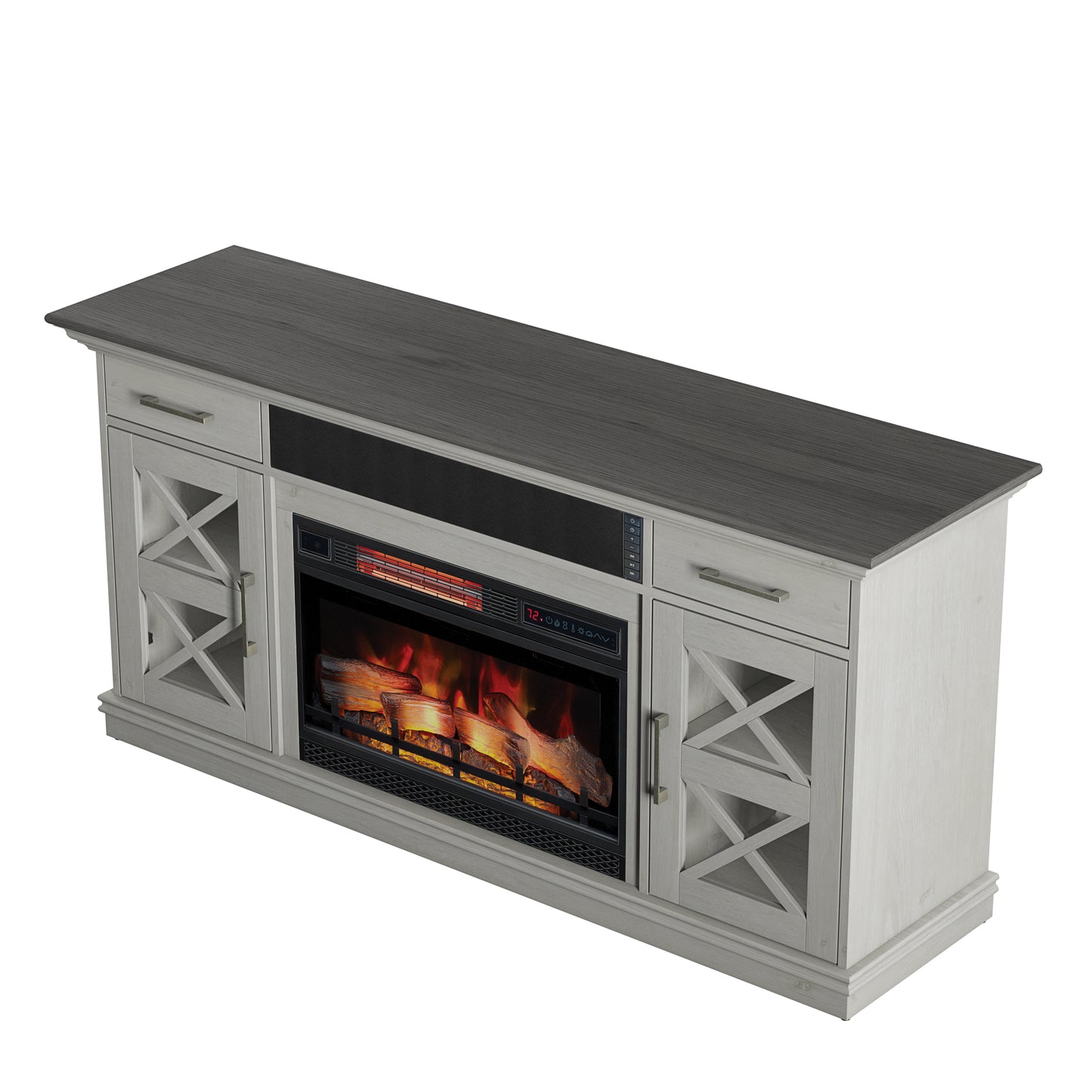 Christina 63" Console with Electric Fireplace