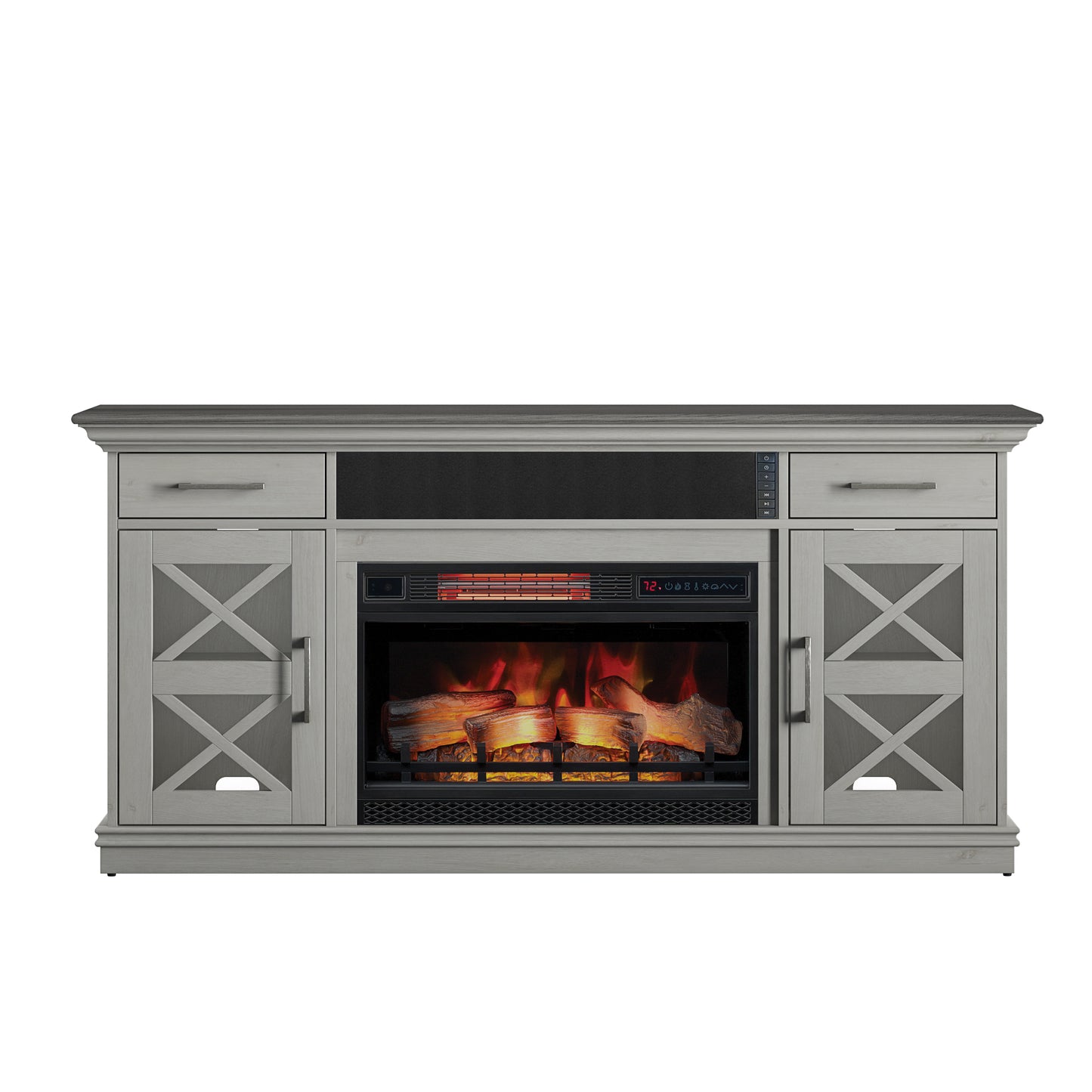 Christina 63" Console with Electric Fireplace