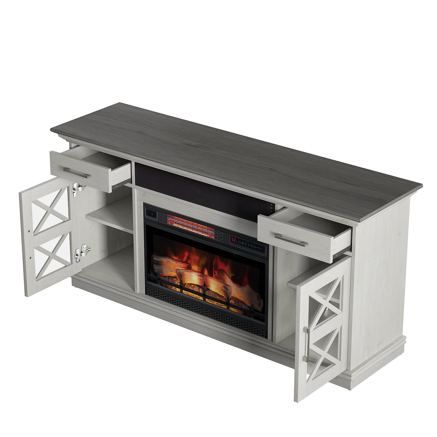 Christina 63" Console with Electric Fireplace