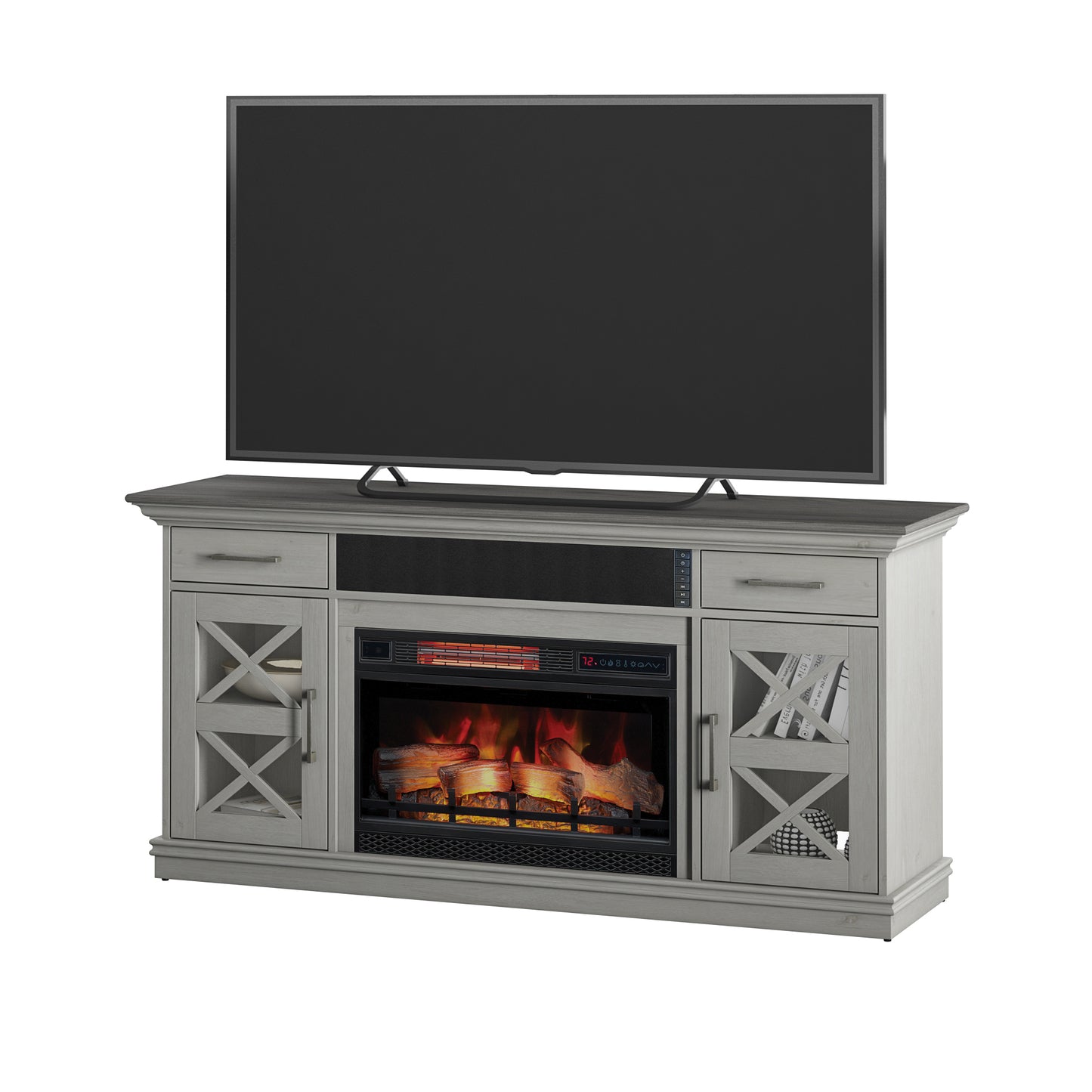 Christina 63" Console with Electric Fireplace