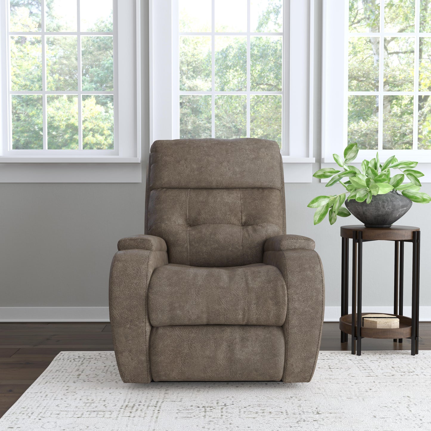 Flexsteel Strait Power Recliner with Power Headrest