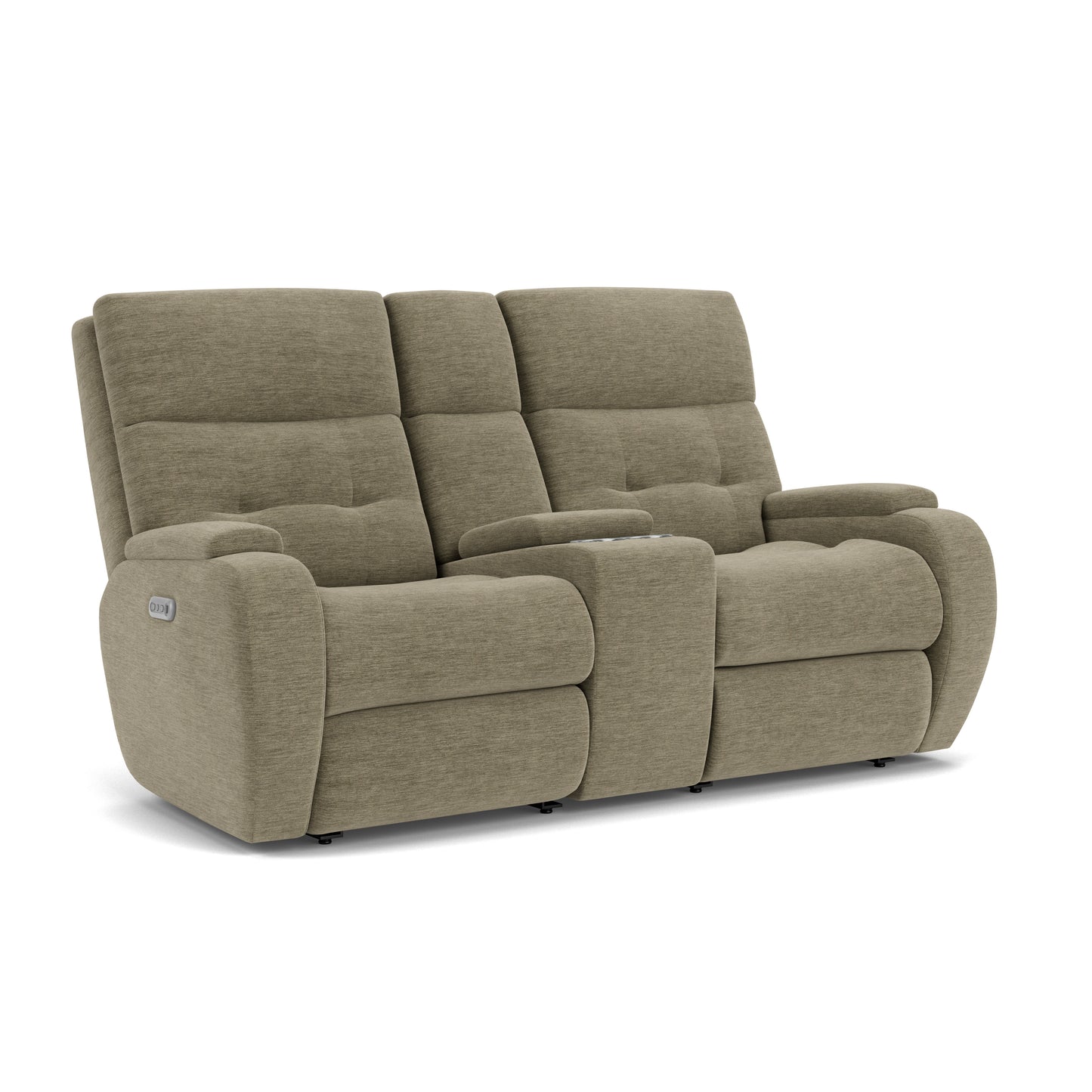 Flexsteel Strait Power Recliner with Power Headrest & Lumbar