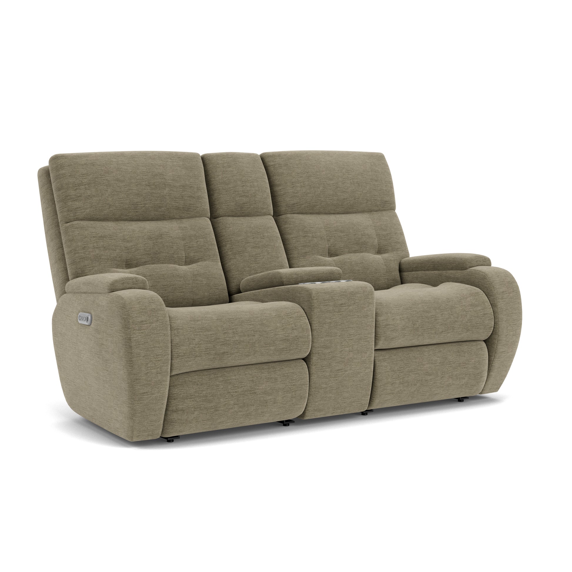 Flexsteel Strait Power Recliner with Power Headrest & Lumbar