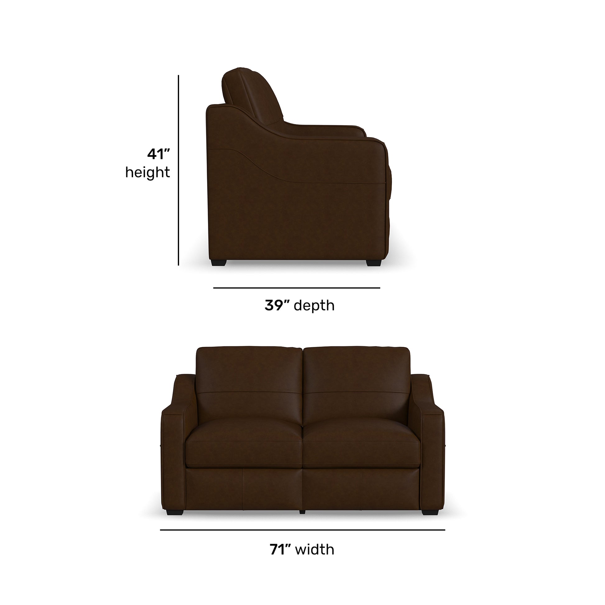 Flexsteel Hudson Leather Loveseat
