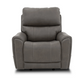 Gray recliner chair on a white background