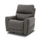 Gray recliner chair on a white background