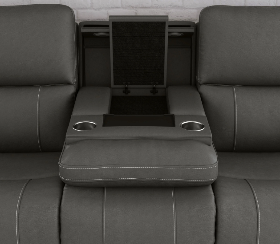 Carter Power Reclining Sofa with Console & Power Headrests & Lumbar