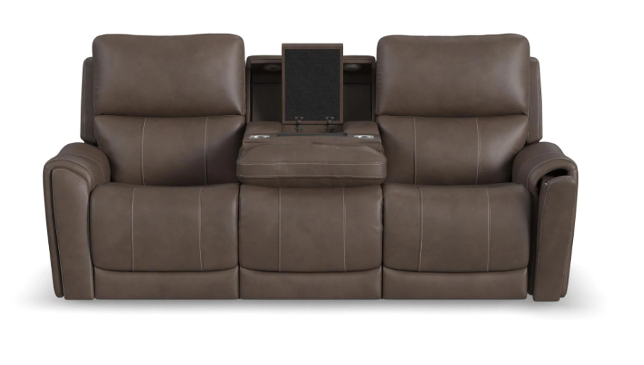 Carter Power Reclining Sofa with Console & Power Headrests & Lumbar
